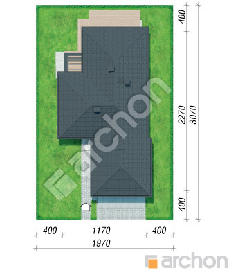 Проект дома ARCHON+ Дом в галантусах 3 (Г2) Ситуація