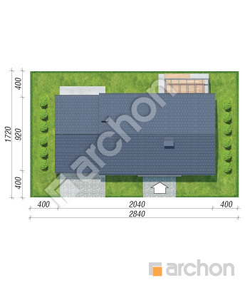 Проєкт будинку ARCHON+ Будинок у вівсянниці 4 (Г2 Ситуація