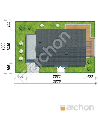 Проєкт будинку ARCHON+ Будинок під червоною горобиною 17 (Н) Ситуація