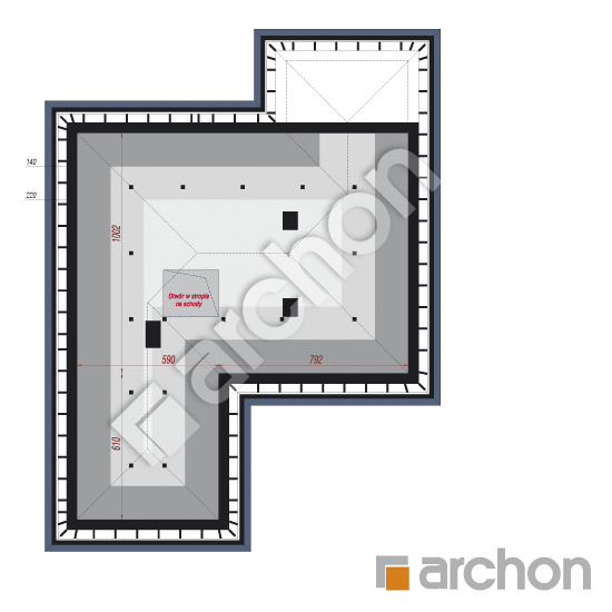 Проект будинку ARCHON+ Будинок в жонкілях (Г2) План мансандри