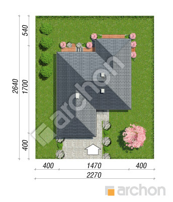 Проект дома ARCHON+ Дом в жонкилях (Г2) Ситуація