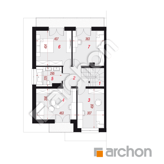 Проект дома ARCHON+ Вилла Юлия 11 (ПБ) План першого поверху