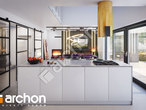 Проект дома ARCHON+ Дом под клеродендрумом визуализация кухни 1 вид 3