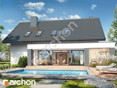 Проект дома ARCHON+ Дом под клеродендрумом 