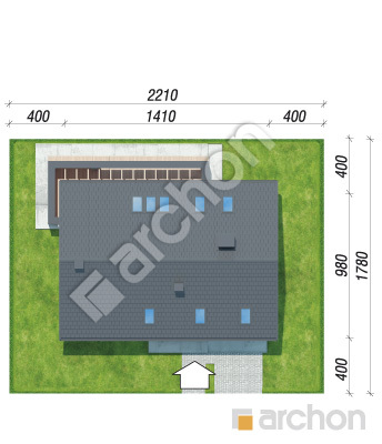 Проект дома ARCHON+ Дом под клеродендрумом Ситуація