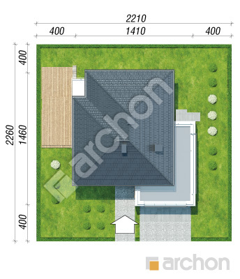 Проект дома ARCHON+ Вилла Элиза 4 (Г2) Ситуація
