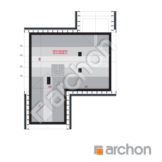 Проект дома ARCHON+ Дом в жонкилях 2 (Г2) План мансандри