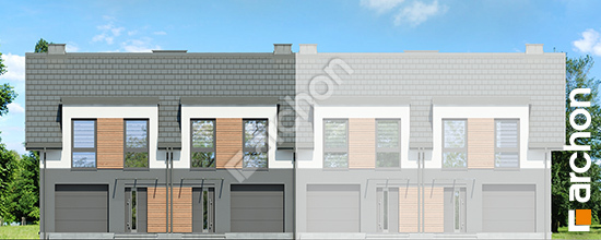 Передній фасад Будинок в рівіях 16 (ГР2Б) вер.2