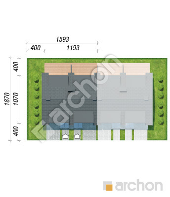 Проєкт будинку ARCHON+ Будинок в рівіях 16 (ГР2Б) вер.2 Ситуація