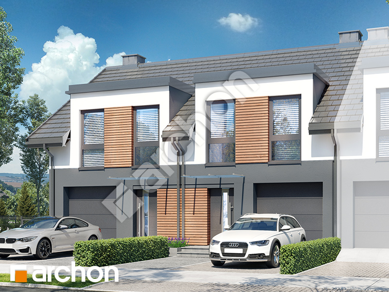 Проект дома ARCHON+ Дом в ривиях 16 (ГР2Б) вер.2 Вид 1