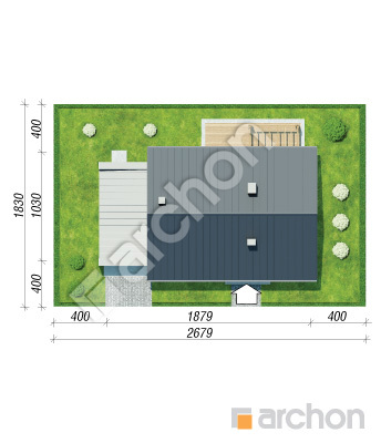 Проєкт будинку ARCHON+ Будинок під горобиною 8 (ГН)  Ситуація