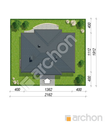 Проект дома ARCHON+ Дом в акебиях (В) Ситуація