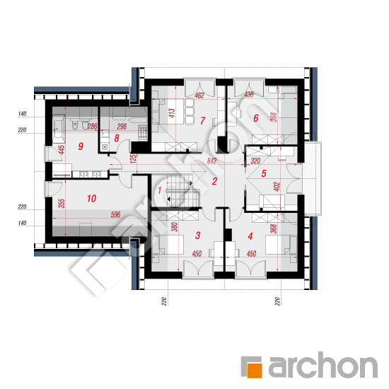 Проект будинку ARCHON+ Будинок у гортензіях 2 (Г2) План мансандри