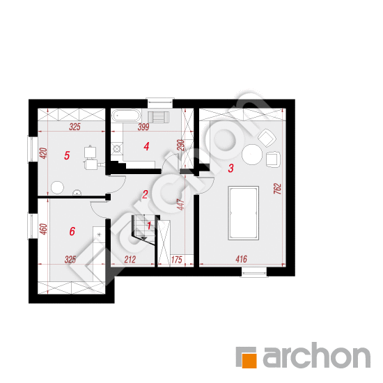 Проект будинку ARCHON+ Будинок в айдаредах 3 (П) План підвалу