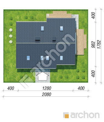 Проєкт будинку ARCHON+ Будинок в айдаредах 3 (П) Ситуація