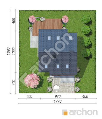 Проєкт будинку ARCHON+ Будинок в цмині Ситуація