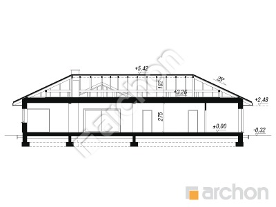 Проект дома ARCHON+ Дом в амаранте 3 вер.2 Розріз будинку