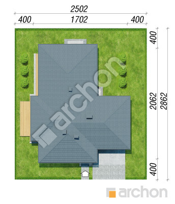 Проект дома ARCHON+ Дом в амаранте 3 вер.2 Ситуація