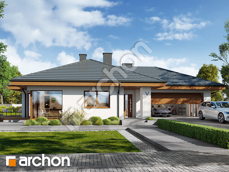 Проєкт будинку ARCHON+ Будинок в амарантах 3 вер.2 Вид 1