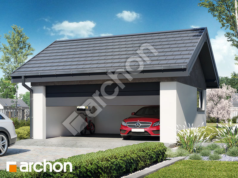 Проект дома ARCHON+ Двухместный гараж Г37 Вид 1