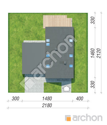 Проект дома ARCHON+ Дом в папаверах 3 (Г2Е) Ситуація