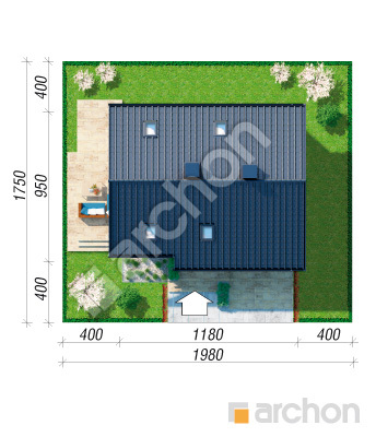 Проєкт будинку ARCHON+ Будинок в журавках 3 (П) Ситуація