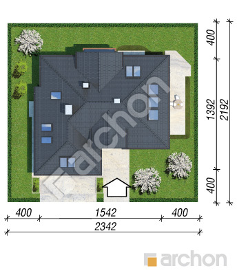 Проект дома ARCHON+ Дом в каллатеях 4 вер.2 Ситуація