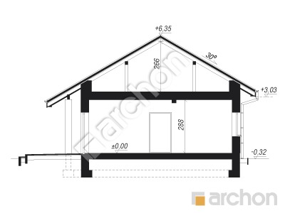 Проект дома ARCHON+ Дом в овсянницах Розріз будинку