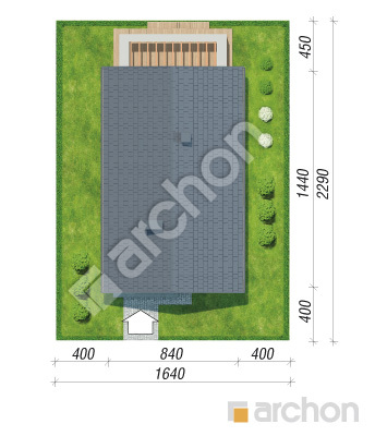 Проєкт будинку ARCHON+ Будинок під помаранчею (СМ) Ситуація
