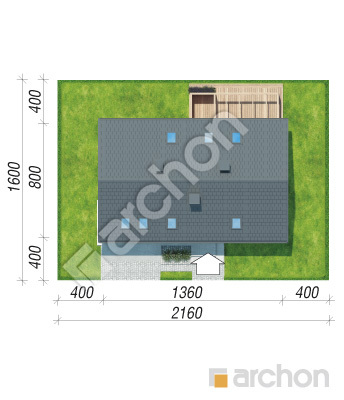 Проєкт будинку ARCHON+ Будинок в хлорофітумі 10 Ситуація