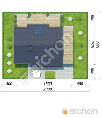 Проект дома ARCHON+ Дом в хостах Ситуація