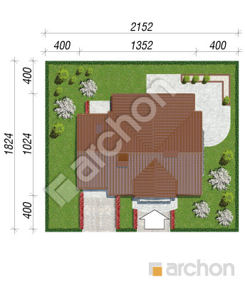 Проект дома ARCHON+ Дом под горной сосной (П) вер.2 Ситуація