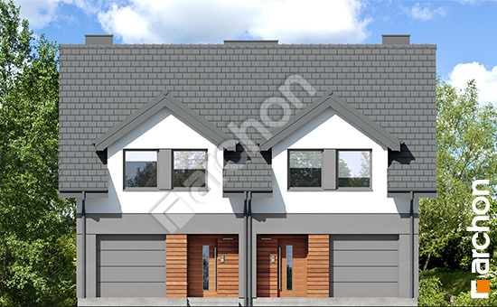 Передний фасад Дом в ривиях 5 (ГР2) вер.2