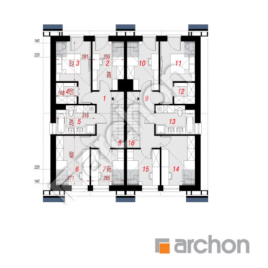 Проєкт будинку ARCHON+ Будинок в рівіях 5 (ГР2) вер.2 План мансандри