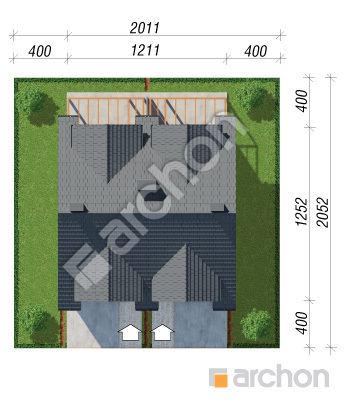 Проект дома ARCHON+ Дом в ривиях 5 (ГР2) вер.2 Ситуація