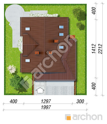 Проект дома ARCHON+ Дом в очанке (Г2) вер.2 Ситуація