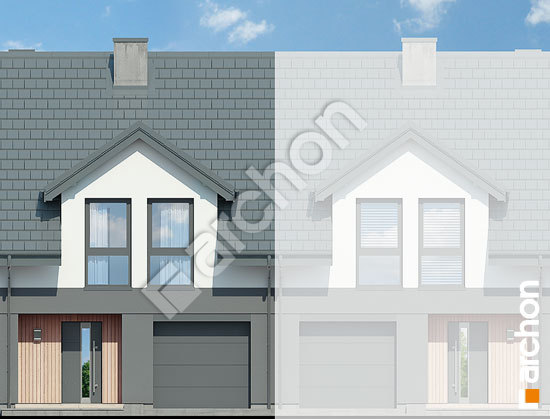 Передний фасад Дом под гинко 19 (ГС)