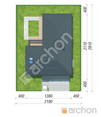 Проєкт будинку ARCHON+ Будинок в галантусах (Г2) Ситуація