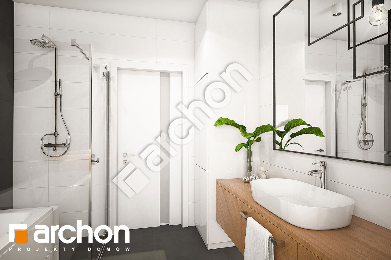 Проект дома ARCHON+ Дом под агавами 2 (С) визуализация ванной (визуализация 3 вид 3)
