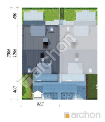 Проєкт будинку ARCHON+ Будинок під агавами 2 (С) вер. 2 Ситуація
