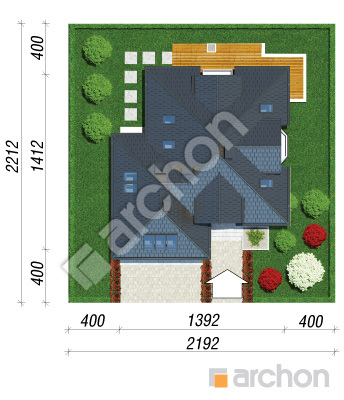 Проект дома ARCHON+ Дом в целтисах (Н) вер. 2 Ситуація