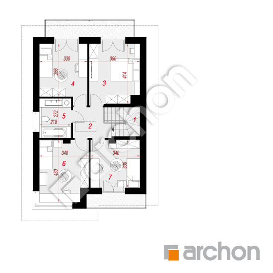 Проект дома ARCHON+ Вилла Юлия 16 (Г) План першого поверху
