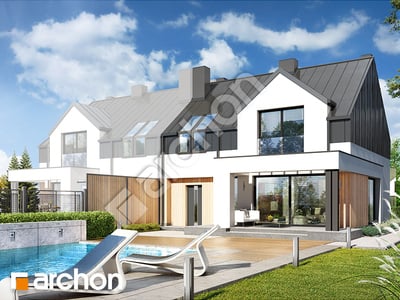 Проект дома ARCHON+ Дом в гунерах 2 (Б) вер.2 Вид 2