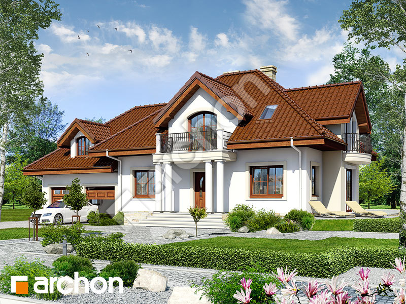 Проект дома ARCHON+ Дом в вербене 6 (Г2) вер. 2	 Вид 1