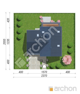 Проєкт будинку ARCHON+ Будинок в рабатках (Г2) Ситуація