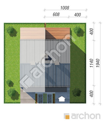 Проєкт будинку ARCHON+ Будинок в рівіях (ГБ) Ситуація