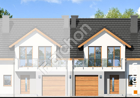 Передний фасад Дом в клематисах 21 (С)