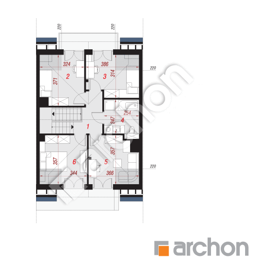 Проект будинку ARCHON+ Будинок в клематисах 21 (С) План мансандри