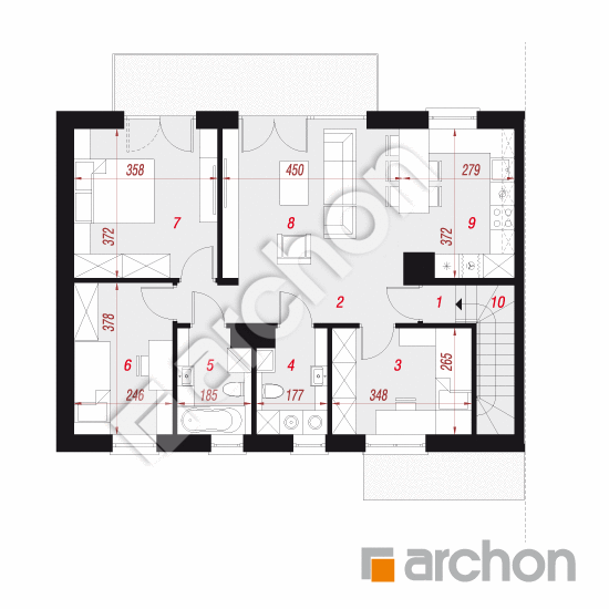 Проєкт будинку ARCHON+ Будинок в халезіях 2 (Р2Б) вер.2 План мансандри