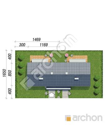 Проект дома ARCHON+ Дом в халезиях 2 (Р2Б) вер.2 Ситуація